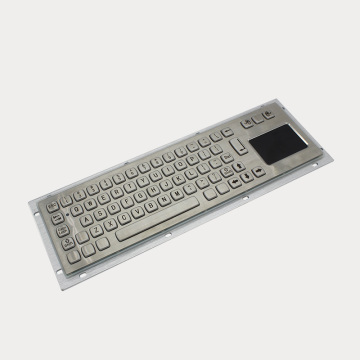 Keyboard logam vandal dengan pad sentuh untuk kios