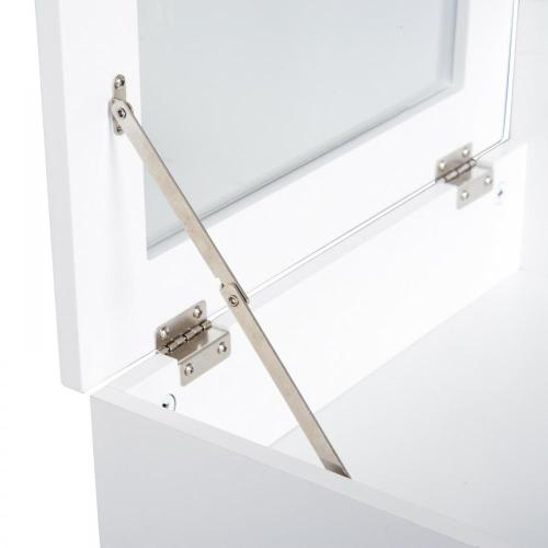 Bedroom White Drawers Dressing Table Desk Flip-up Mirror