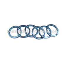Fashion High Quality Metal Rings Flat Blue Split Ring