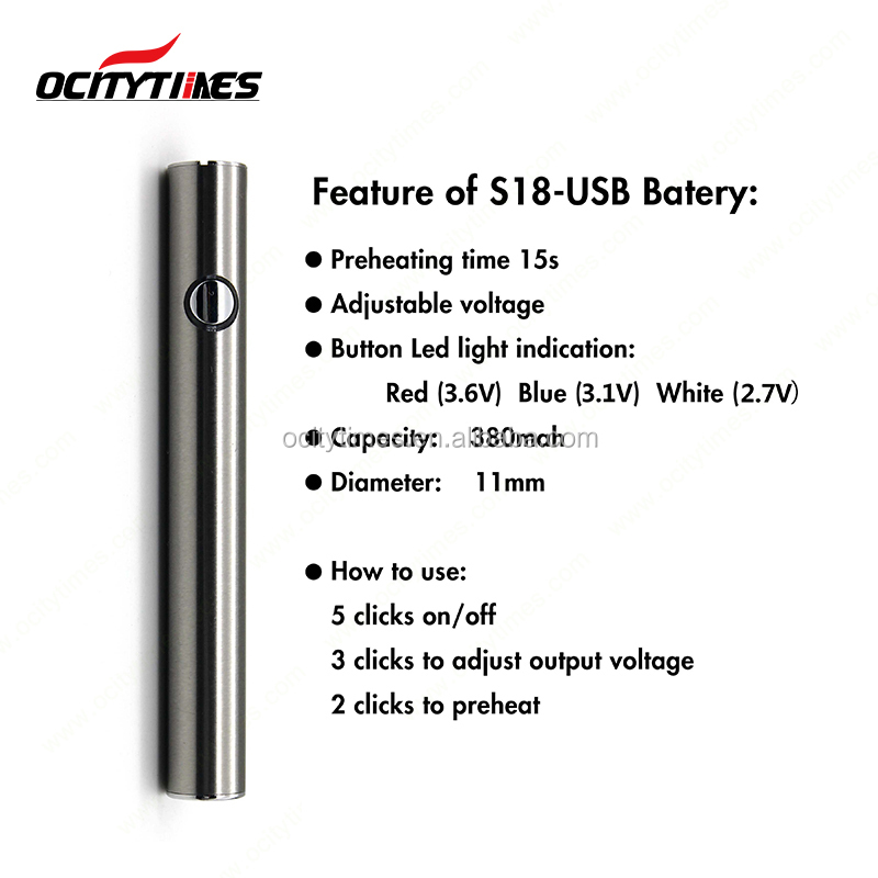 Battery Factory Direct Sell Wholesale preheating vaporizer pen battery 510 cbd battery