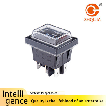 Tampa transparente do interruptor tipo barco preto R11 823