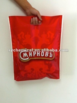 LDPE Patch handle bag advertising shopping packing