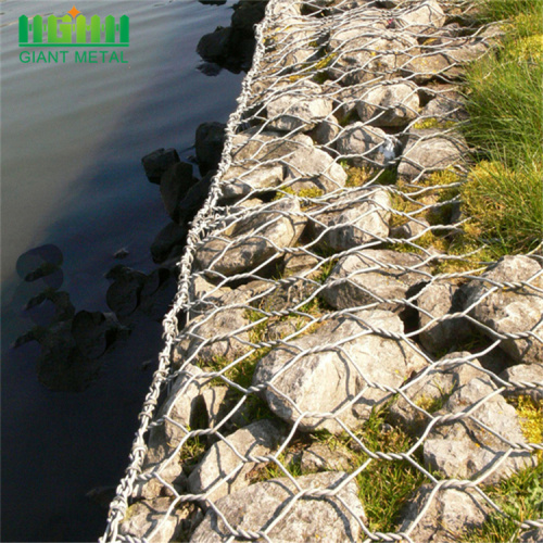 Gabin rivestito in PVC e vetro Rock per Gabion