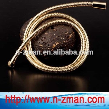 Gold Flexible Hose,Double Locked Gold Shower Hose,Stainless Steel Gold Hose