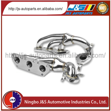 Stainless steel exhaust header for exhaust header mid pipe titanium