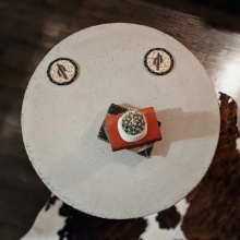 Concrete Natural Style Steel Leg Round Table