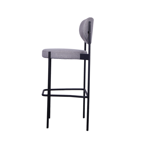 Modern Stainless Steel Bar Chair with Fabric Seat