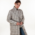 Modische Plaid-Daunenjacke