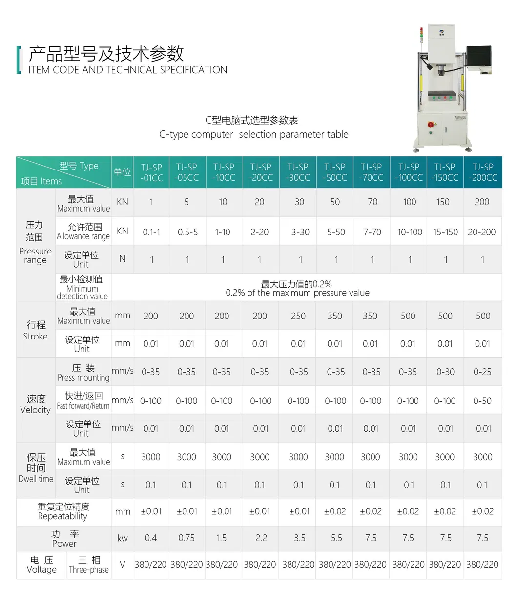 C-Type Computer-Controlled Servo Press Fitting Machine