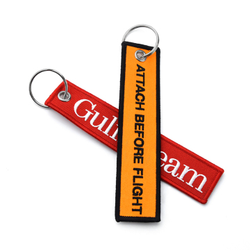 Personalized Woven Key Chain with Embroidered Tags