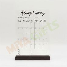 Transparent Acrylic Monthly Planner and Task Organizer