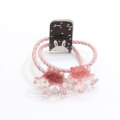 Groothandel Koreaanse baby meisjes kleine rubberen band roze glitter strik hart kroon Decor elastische haar Tie Ring paardenstaart houders