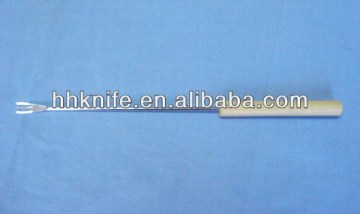 stainless steel cheese fondue fork with wooden handle