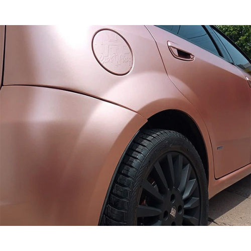 Satin Metallic Rose Gold Car Vinyl Wrap