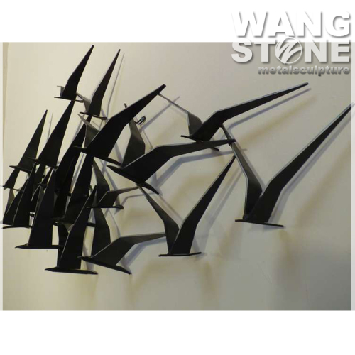 Stainless Steel Bird Home Decor Metal Wall Art Sculpture