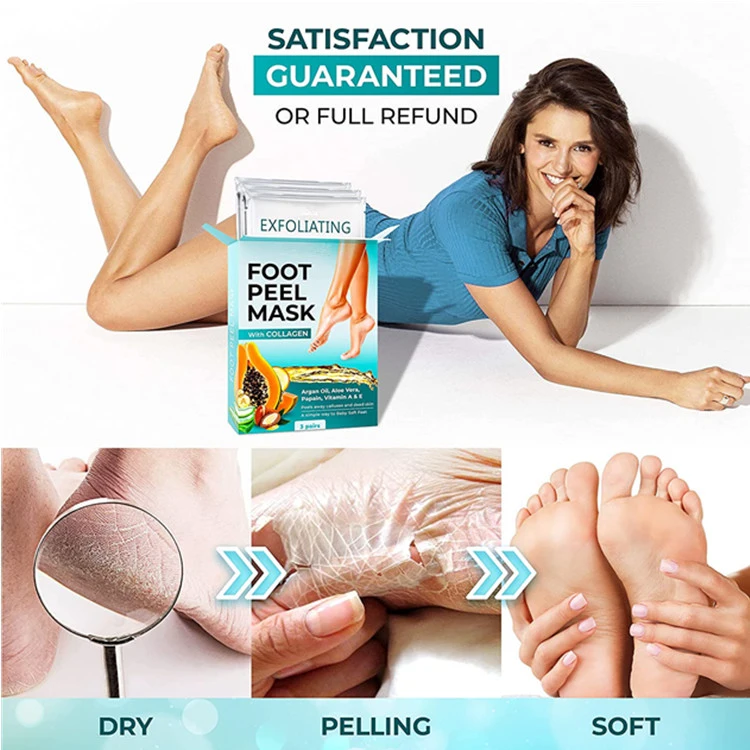 Most Popular Calluses & Dead Skin Remover Foot Peel Mask Baby Soft Exfoliating Foot Mask