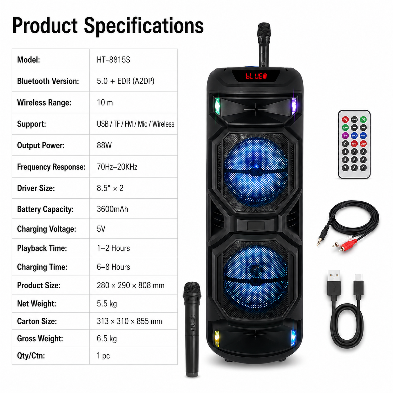 kablosuz mikrofon hoparlör wireless microphone speaker