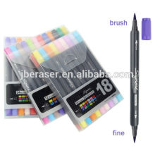 Art Graphic Drawing Twin Tip Brush Sketch Water Color Marker Pen