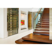 Modern villa stair mono floating wooden stairs