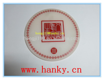 Round shape silicone coaster