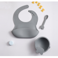 Custom Silicone Baby Feeding Set Bib Spoon Bowl