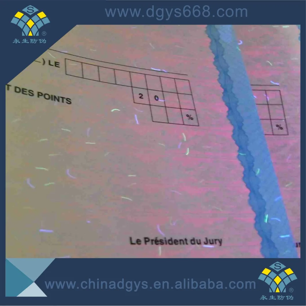 Custom Printing UV Pattern Hologram Embossing Certificates