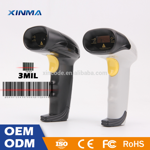 Rugged and Waterproof High Speed Handy1D Laster Barcode Scanner for Supermarkets/Chain shops/Logistics/POS Systems X-520