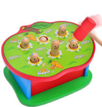 Wooden Apple Shape Poke A Mole Toys