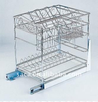Kitchen metal wire drawer basket