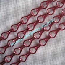 Lovely Pink Colour Double Chain Link Aluminum Chain Curtain