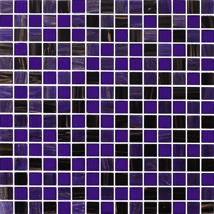 Hot-Melt Modern Tile Glass Interior Floor Strips Purple Mosaic