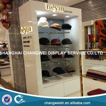 wooden hat stand display