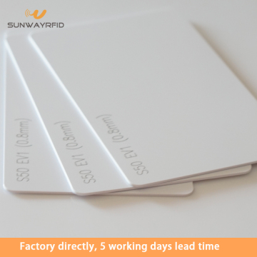 13.56mhz MIFARE Classic 1K RFID White Card