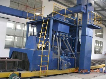 Plate rotor blasting machine