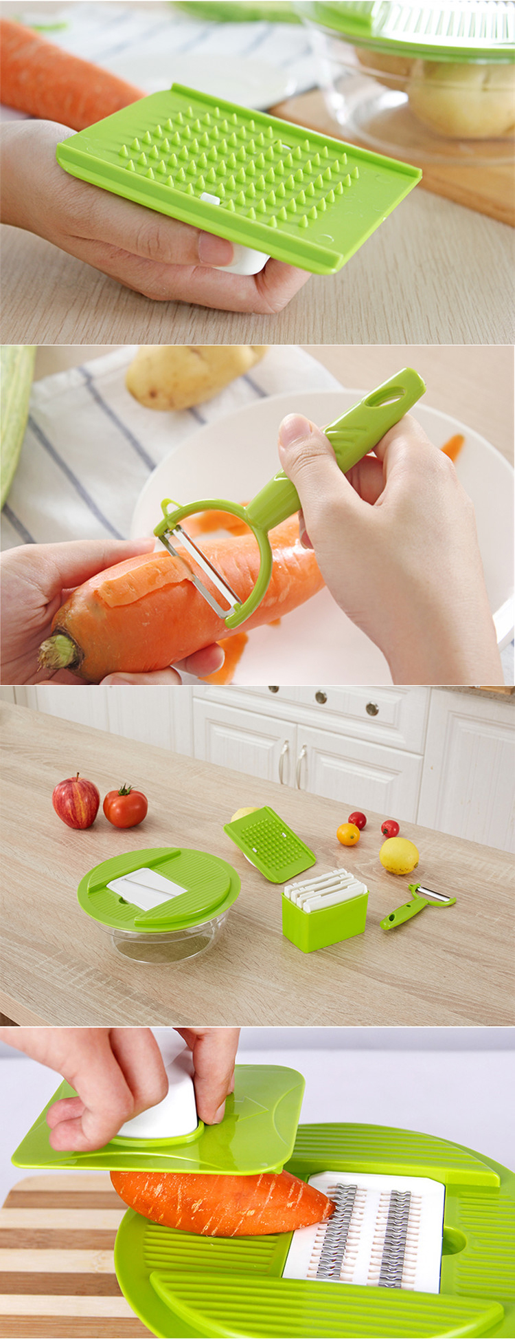 Easy Cleaning Multifunctional Manual Mandoline Vegetable Cutter Slicer Peeler