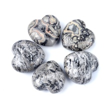 Picasso Stone 30MM Love Heart Gemstone for Home Decoration Handmade Craved