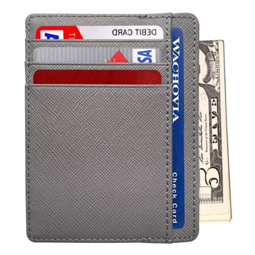 Minimalist Aluminum Leather Credit Card Case Holder Case