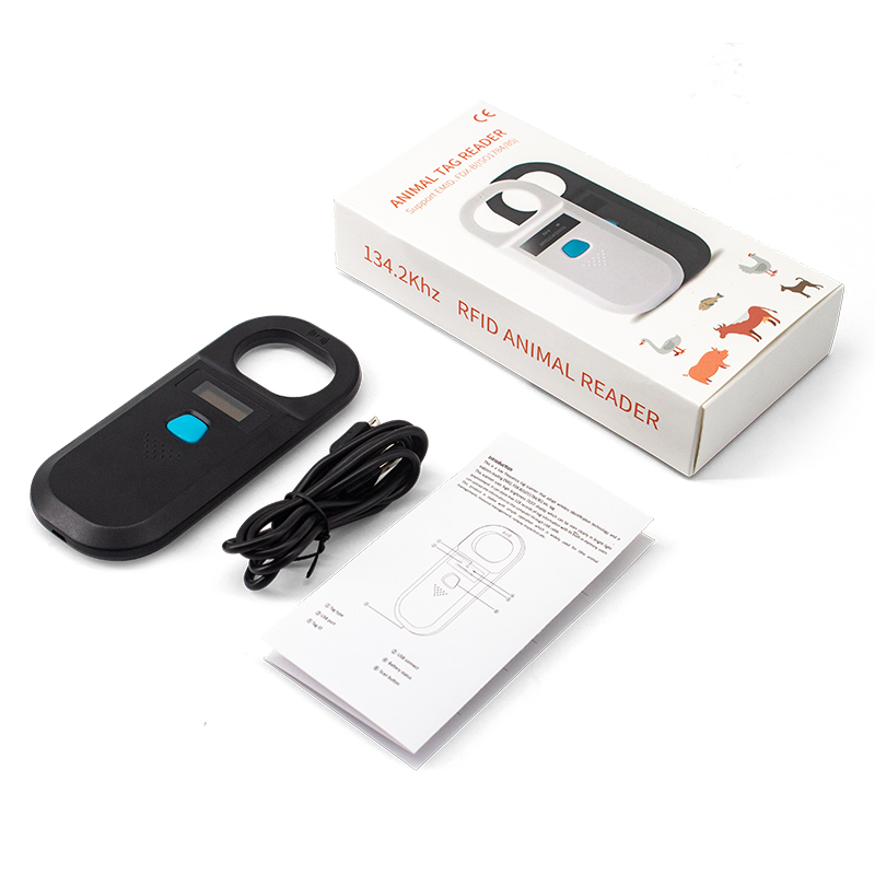 125Khz / 134.2Khz RFID animal Tag Reader Animal microchip Reader Handheld rfid Animal Reader