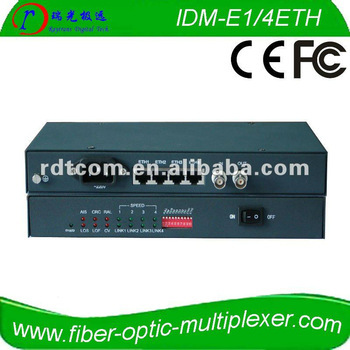 E1 to 4ETH fiber optical protocol converter