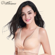 Plus size strappy plunge bra for ladies