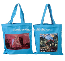 customized cheap colorful cotton shooping tote bag with logo printed
