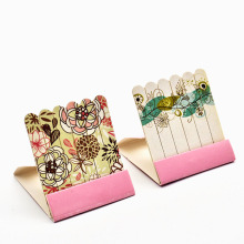 Customized Wholesale Colorful Wood Matchboxes with Nail File - 6pcs Double-Sided Emery Board Included