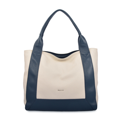 Borsa moderna Hobo grande in pelle color crema crema