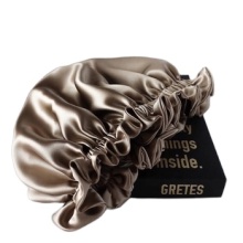 Mulberry silk designer hair bonnet Washable sleep cap