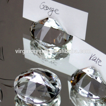 Hot sale clear crystal wedding place name card holders