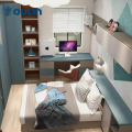 Habitación para niños simples y modernos con armarios