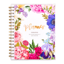 PET material cover undated spiral planner