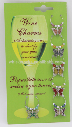 Butterfly Wine Glass Charms Wine Bottle Markers