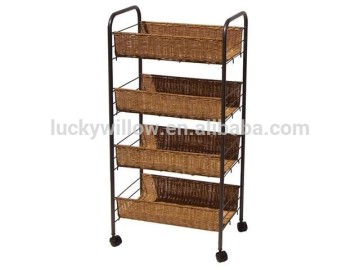 natural wicker kitchen baskets drawers with wire rack