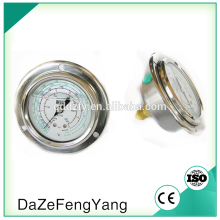 Air compressor pressure gauge with panel mount